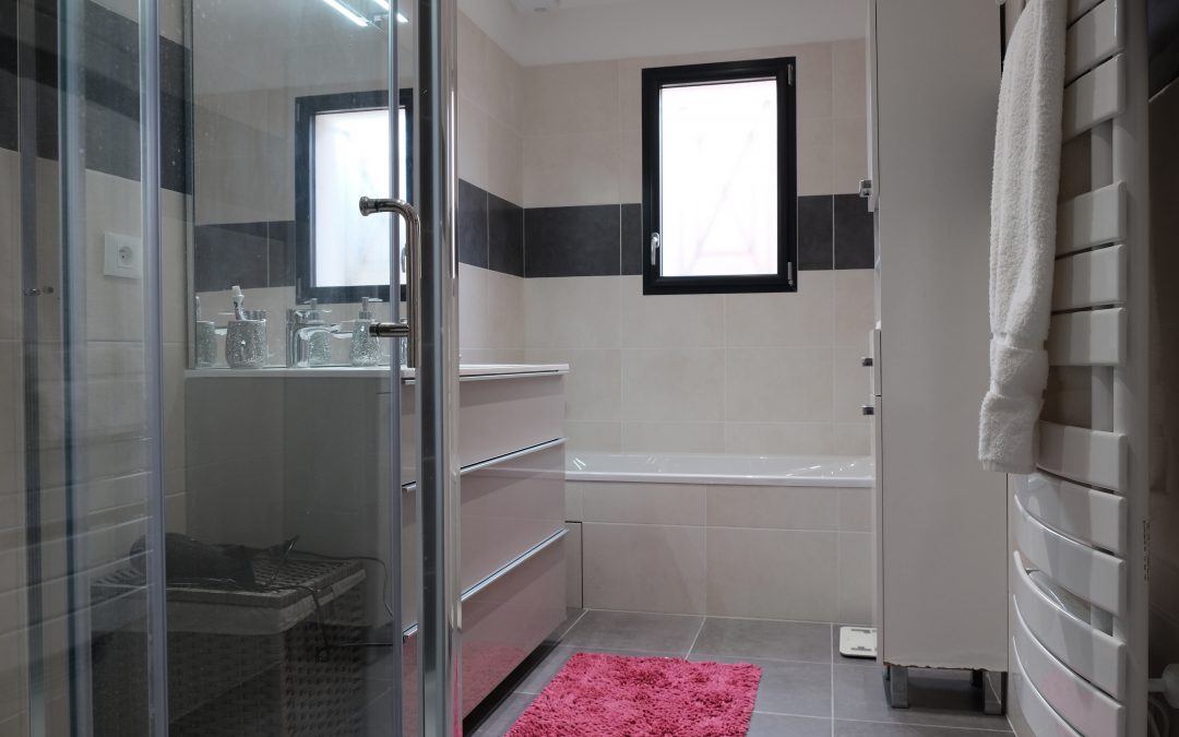 Salle de bains baignoire et douche